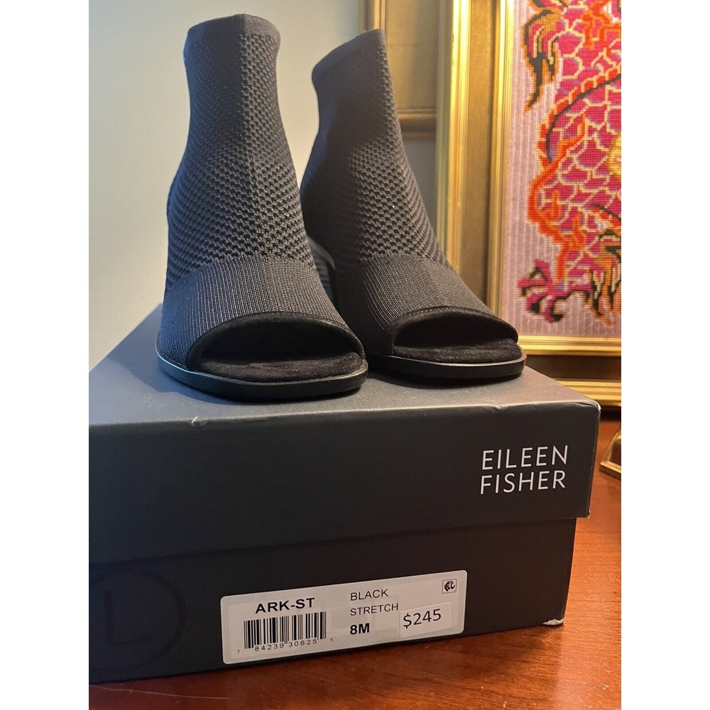Eileen Fisher "Ark" stretch knit fabric sock booties NEW $245